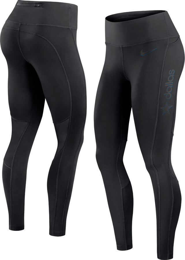 Women's Nike Black Dallas Cowboys Edge Wordmark Performance Leggings