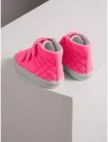 Thumbnail for your product : Burberry Quilted High-top Trainers
