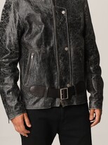 Thumbnail for your product : Golden Goose Jacket Biker Jacket In Leather With Distressed Treatment