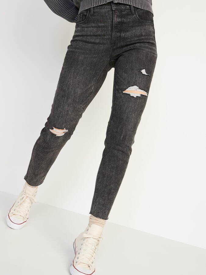 Grey Ripped Jeans | Shop the world's largest collection of fashion |  ShopStyle