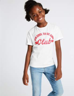 Marks and Spencer Pure Cotton Top with StayNEW (3-16 Years)
