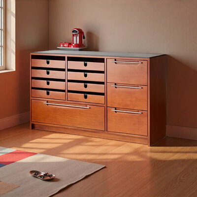 17 Stories Vintage multi-functional storage cabinet