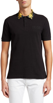 Mens Shirts Versace Jeans Couture Shirts Versace Jeans Couture Cotton Black Regalia Baroque Collar Shirt for Men 