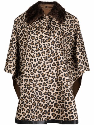 MACKINTOSH Reversible Leopard-Print Cape Coat