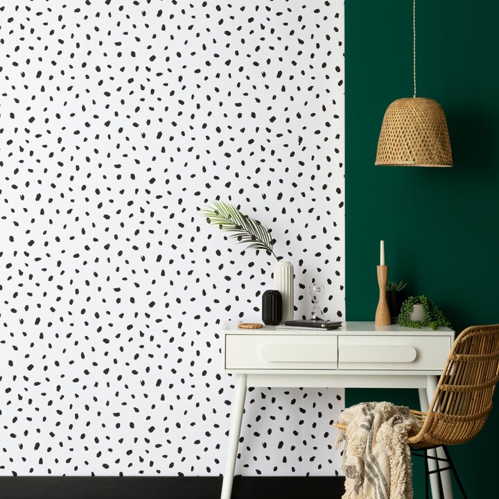 Dunelm Spot Monochrome Wallpaper Black/white ShopStyle
