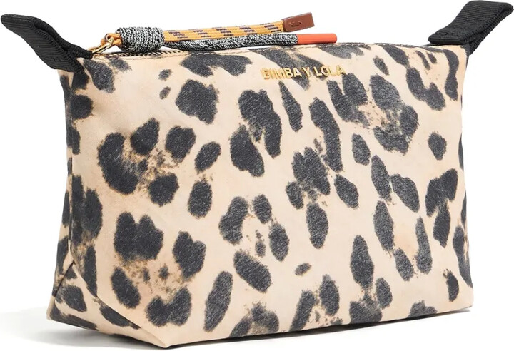 Bimba y Lola Small Leopard-Print Cosmetic Pouch