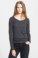 Thumbnail for your product : Majestic Cotton & Cashmere Long Sleeve Top
