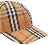 Thumbnail for your product : Burberry Vintage Check Cotton Baseball Cap