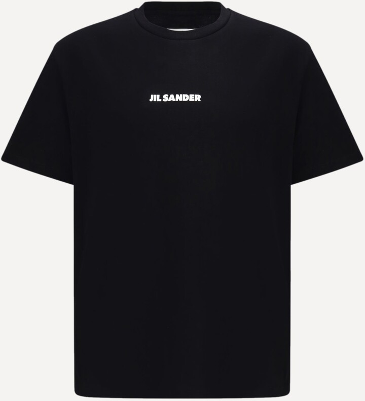 Jil Sander Crew-neck cotton T-shirt with printed logo