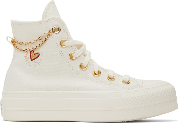 Converse Off-White Chuck Taylor All Star Gold Chain Sneakers - ShopStyle
