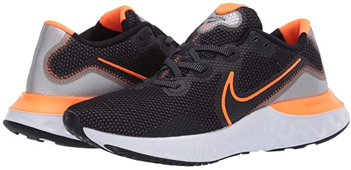 nike renew run black and orange