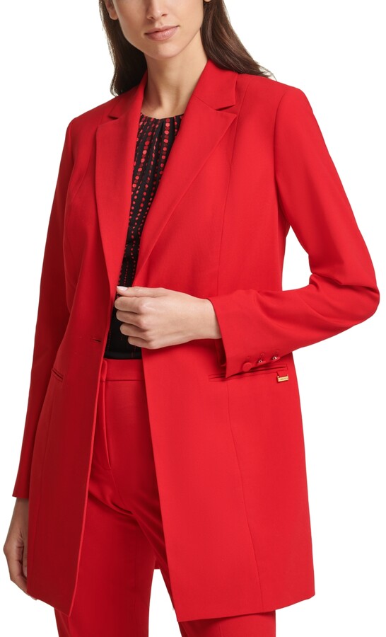 red petite jacket