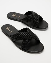 Thumbnail for your product : Spurr Women's Black Flat Sandals - Tissi Wide Fit Sandals
