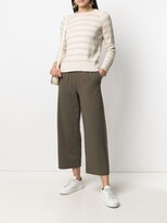 Thumbnail for your product : Vince Striped Wool-Blend Jumper