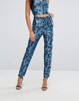 Thumbnail for your product : Missguided Tall Floral Brocade Cigarette Trousers
