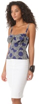 Thumbnail for your product : Sonia Rykiel Sonia by Printed Poplin Bustier Top