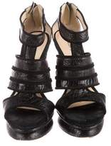 Thumbnail for your product : Alexandre Birman Ostrich Leg Cage Sandals