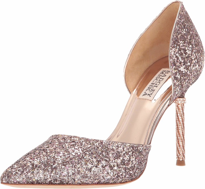 Rose Gold Glitter Pumps | Shop the world's largest collection of fashion |  ShopStyle