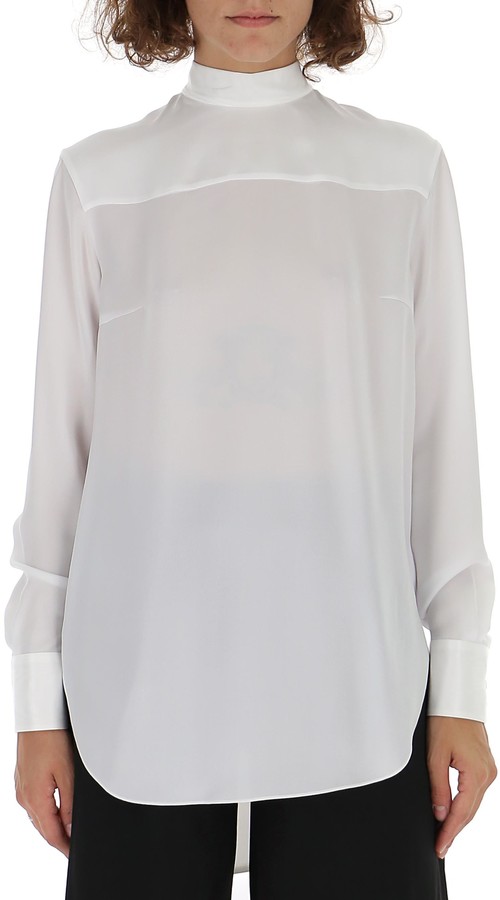 White polyester blouse Clearance