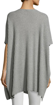 Eileen Fisher Cashmere Ribbed Easy Poncho Sweater