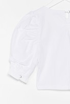 Thumbnail for your product : Nasty Gal Womens Sleeve It Out Puff Sleeve Cropped Blouse - White - 8