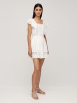 Thumbnail for your product : SIR the Label Caprice Ruffle Cotton & Linen Mini Dress