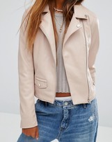 Thumbnail for your product : Pull&Bear Leather Look Biker Jacket