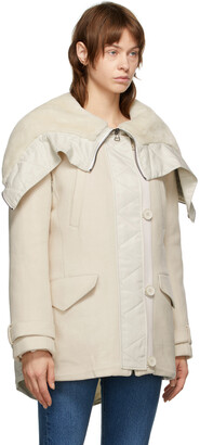 Army by Yves Salomon Yves Salomon - Army Beige Wool & Shearling Jacket