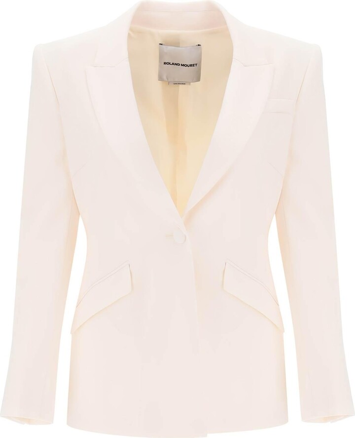 Roland Mouret Crepe satin tailoring jacket ShopStyle Blazers