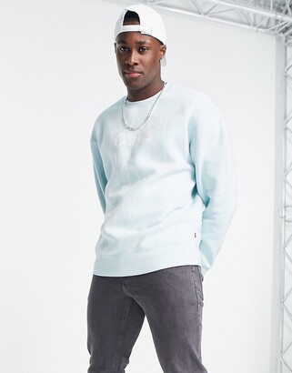 Levi's sweatshirt with poster logo in pale blue - ShopStyle