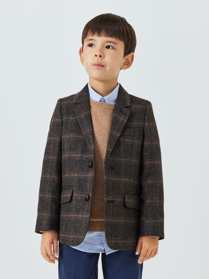 John Lewis Heirloom Collection Kids' Tweed Check Blazer