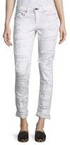 Thumbnail for your product : Rag & Bone JEAN Dre Distressed Cuffed Boyfriend Jeans/White Brigade