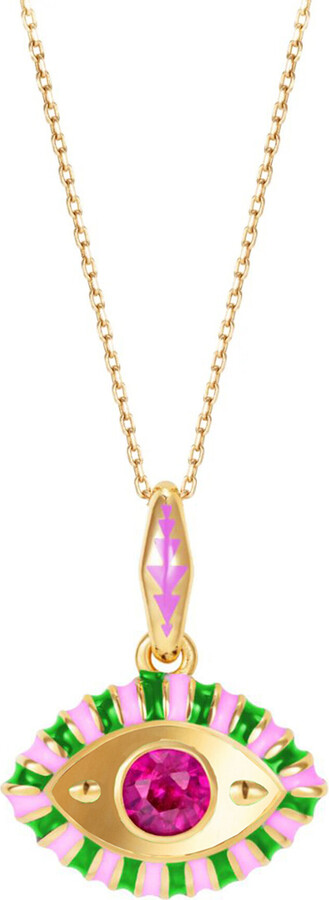 Nevernot Life in Colour 14K Yellow Gold Topaz Eye Pendant