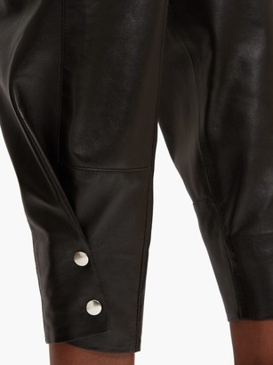 Isabel Marant High-rise Leather Trousers - Black