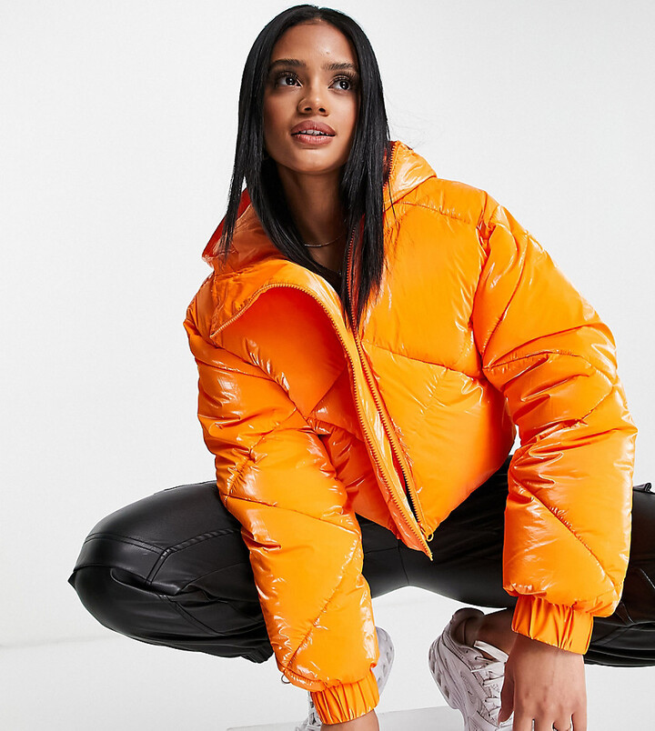 Quilted Jacket Orange | Shop the world's largest collection of 