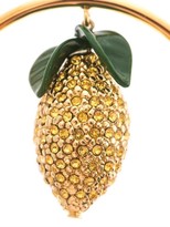 Thumbnail for your product : Dolce & Gabbana Lemon crystal-embellished hoop earrings