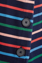 Thumbnail for your product : Chinti and Parker Printed Striped Cotton-jersey Top - Royal blue