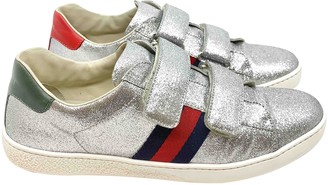 gucci ace glitter sneakers silver