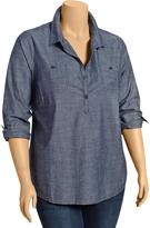 Thumbnail for your product : Old Navy Women's Plus Chambray Pullovers