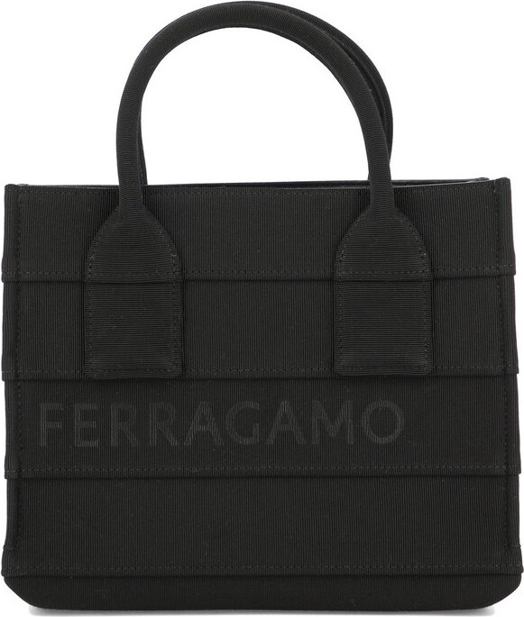 Ferragamo Trifolio Tote Bag Nero, Black