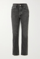 Thumbnail for your product : Gold Sign Morgan High-rise Straight-leg Jeans - Gray