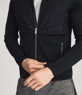 Thumbnail for your product : Reiss ARENA HYBRID ZIP THROUGH JACKET Navy