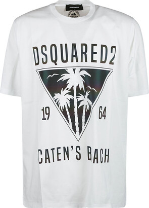 Tシャツ・カットソー Dsquared T-Shirt D2 Caten S Beach DSQUARED2 D2 Caten's Beach T-shirt - ShopStyle