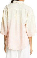 Thumbnail for your product : Nicole Miller Oversize Dip Dye Linen Blouse