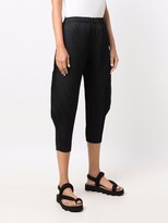 Thumbnail for your product : Pleats Please Issey Miyake Cropped Plisse-Effect Trousers