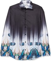 Thumbnail for your product : Azaro Uomo Men's Long Sleeve Dress Shirt Gradient Casual Button Down Fitted