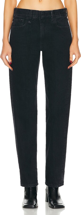 R 13 Romeo Cuffed Slim Leg in Black