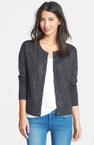 Thumbnail for your product : Halogen Sequin Stripe Wool Blend Cardigan (Regular & Petite)