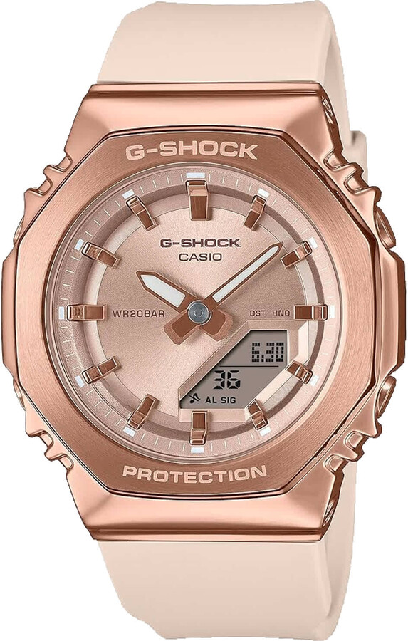 Casio Women's G-Shock GMS2110 Series Rose gold Dial Watch