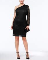 Thumbnail for your product : Soprano Trendy Plus Size One-Shoulder Lace Dress